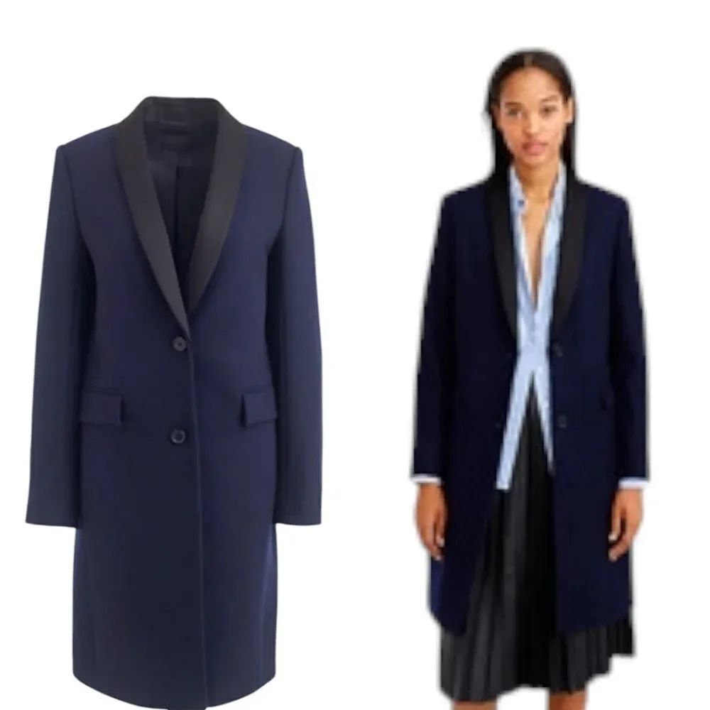 Jcrew collection Melton wool Xs full size tuxedo spring  coat overcoat